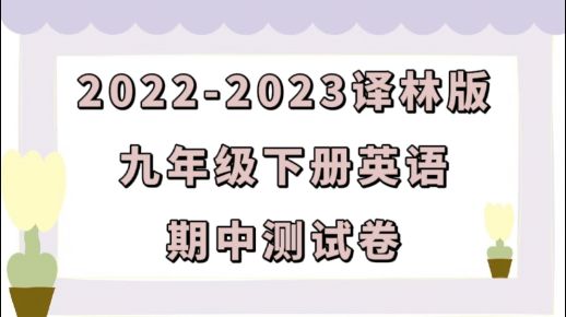 译林版九年级第二学期英语期中真题模拟试卷（含听力及答案解析））